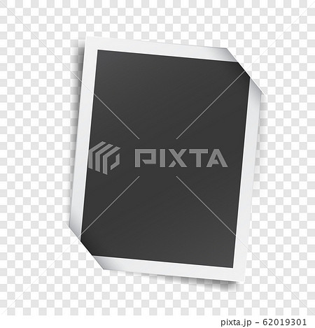 Retro photograph isolated on abstract checkered background. 62019301