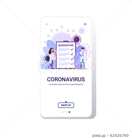 doctors holding syringe vaccine to prevent epidemic MERS-CoV virus quarantine wuhan coronavirus 2019-nCoV pandemic medical health risk full length smartphone screen obile app copy space 62020760