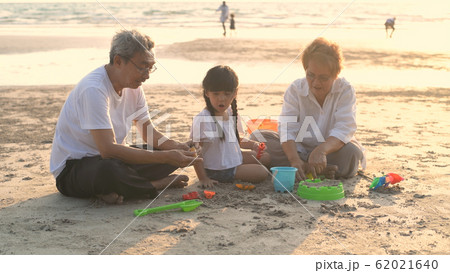 Holiday concept. Grandfather and grandmother and 62021640