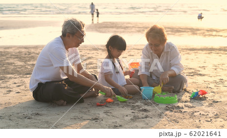 Holiday concept. Grandfather and grandmother and 62021641