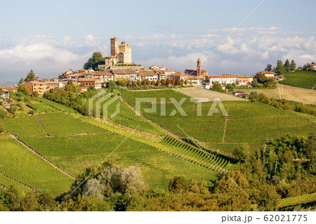 View of the village of Serralunga d`Alba and the 62021775