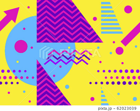Memphis seamless pattern. Geometric shapes Memphis seamless pattern. Geometric shapes 62023039