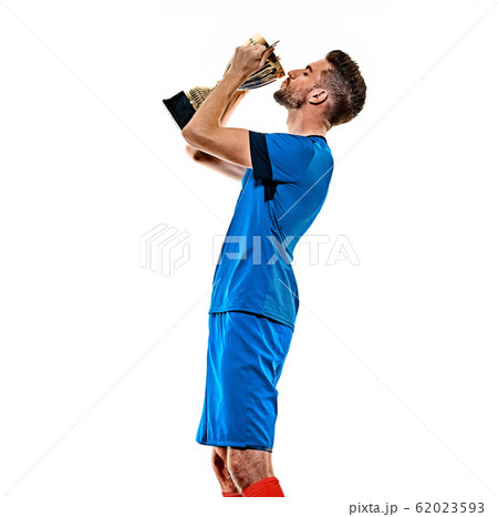 young soccer player man isolated white background standing young soccer player man isolated white background standing 62023593
