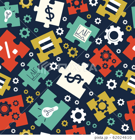 puzzle business seamless pattern business concept team metaphor. 62024610