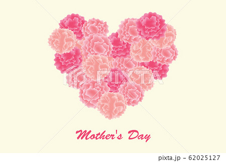 母の日 カーネーション イラストセットのイラスト素材