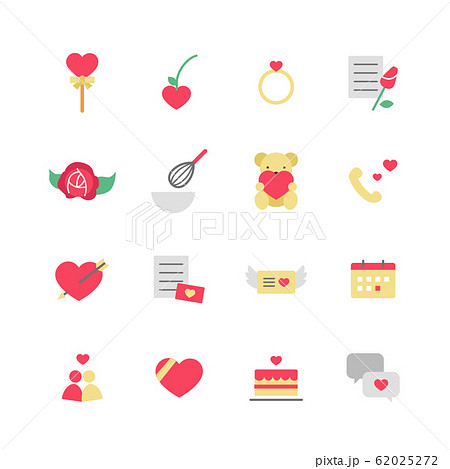 VALENTINE’S DAY ICON SET 62025272