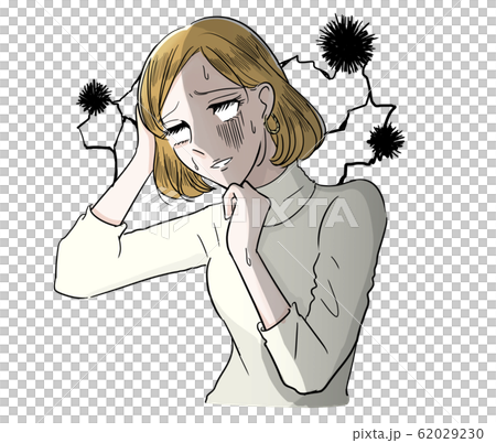 Drama style headache woman Drama style headache woman 62029230