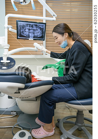 Healthcare, medicine and people concept. Female or Male doctor working in hospital 457 62030255