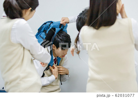 High school student's daily life, Asian teenage students wearing uniform on college with friends 245 High school student's daily life, Asian teenage students wearing uniform on college with friends 245 62031077