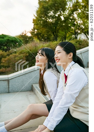 High school student's daily life, Asian teenage students wearing uniform on college with friends 083 High school student's daily life, Asian teenage students wearing uniform on college with friends 083 62031199
