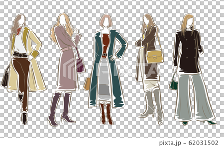 女性のファッションイラスト 女性のファッションイラスト 62031502