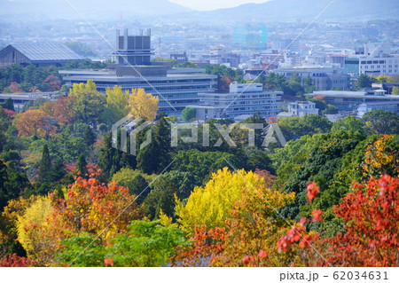 紅葉の向こうの奈良県庁 62034631