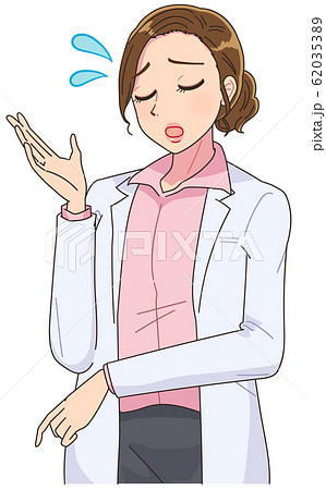 女医 白衣 薬剤師 女性 キャラクター マンガのイラスト素材 62035389 Pixta