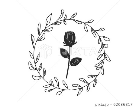 アンティークなバラのイラスト素材