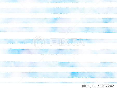 水彩 ボーダー 背景 青のイラスト素材 6372