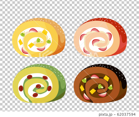 Roll cake strawberry fresh cream cake 62037594