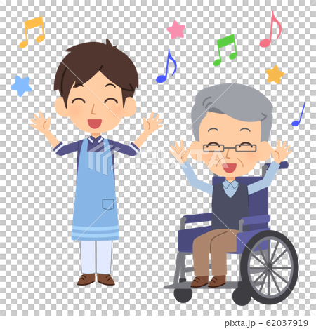 介護体操 笑顔 男性 年配男性 介護体操 笑顔 男性 年配男性 62037919