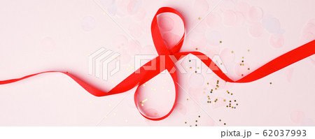 8 March symbol. Figure of eight made of red satin 8 March symbol. Figure of eight made of red satin 62037993