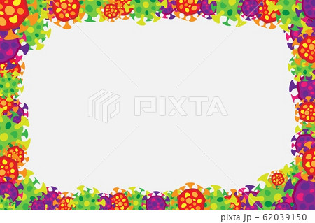 Flat simple cartoon bacterium science frame of microorganisms 62039150