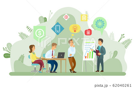 Boss and Employees, Presentation Conference Vector Boss and Employees, Presentation Conference Vector 62040261