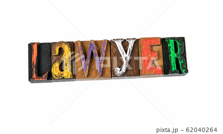 Lawyer. Legal Services, Law, Defense and Litigation. Colored wooden letters 62040264