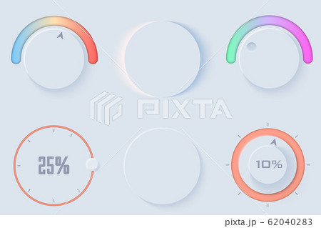 neumorphic UI circle set 62040283