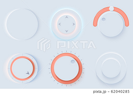 neumorphic UI circle set 62040285