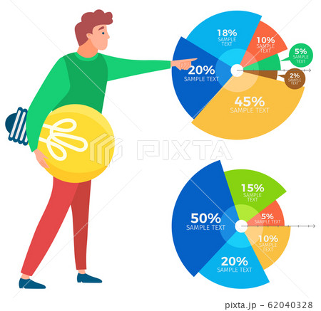 Businessman Pointing on Statistics and Results 62040328