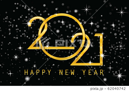 21 Happy New Year Elegant Design Vector のイラスト素材