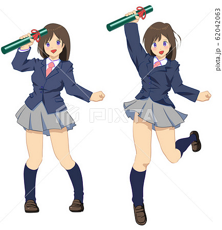 女性 学生 女子高生 女子中学生 イメージのイラスト素材 6463