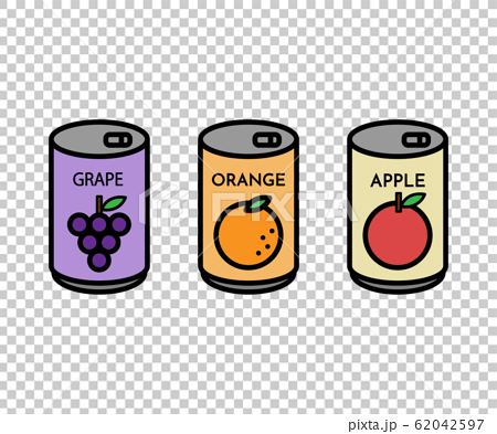 フルーツジュース 缶ジュース 空き缶 ジュースのイラスト素材