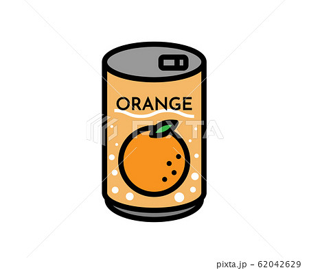 オレンジ缶ジュースのイラスト 空き缶 みかん 素材のイラスト素材