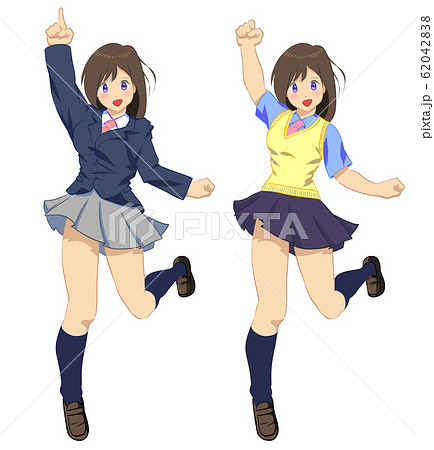 女性　女性　学生　女子高生　女子中学生　イメージ 62042838