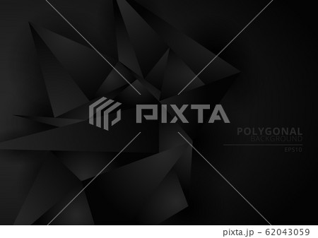 Abstract black geometric polygonal form backgroundのイラスト素材 [62043059 ...