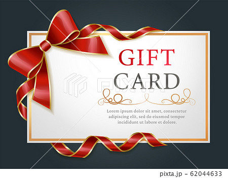 Gift Card, Certificate for with Ribbons and Bow Gift Card, Certificate for with Ribbons and Bow 62044633