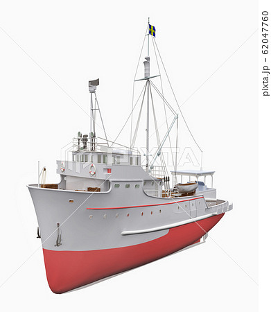 Tuna fishing vessel isolated on white background - Stock Illustration  [62047760] - PIXTA