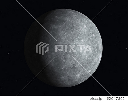 Planet Mercury partially illuminated by the sun 62047802