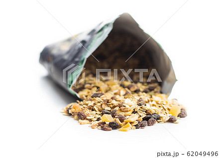 Healthy cereal breakfast. Mixed muesli. 62049496