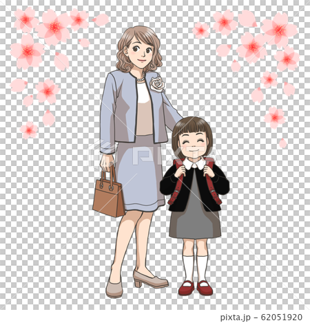 新小學一年級生和母親 新小學一年級生和母親 62051920