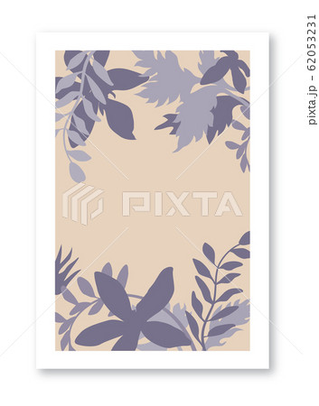 Abstract floral botanical organic shapes in natural colors 62053231