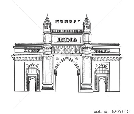 Mumbai city icon. Architectural symbol of Mumbai. Mumbai city icon. Architectural symbol of Mumbai. 62053232