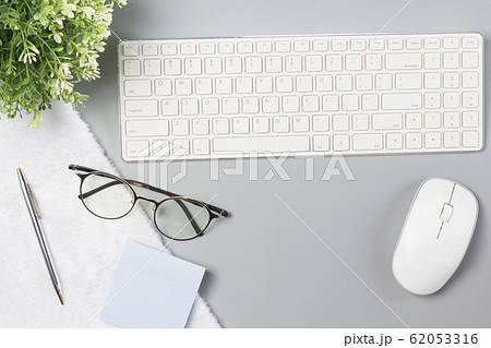 flat lay stationery collocate on work desk in pastel colorful background 62053316