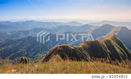 beautiful mountain in sunset at Thong Pha Phum National Park Kanchanaburi of Thailand name Khao Chang Phuak 62054852