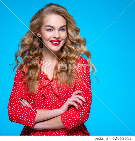 Portrait of a happy young blonde. Beautiful Portrait of a happy young blonde. Beautiful 62055615