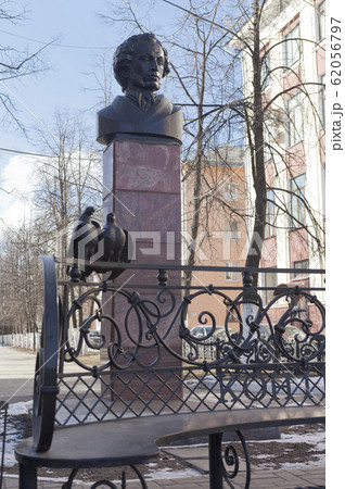 Bust of Pushkin in city of Vologda 62056797