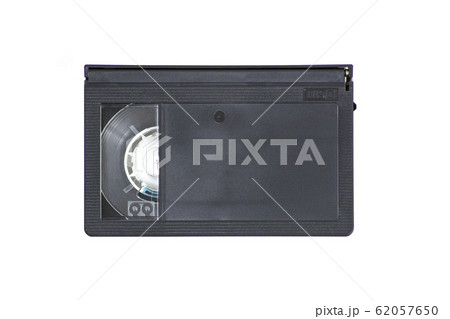 Old cassette for VHS camera on a white background Old cassette for VHS camera on a white background 62057650