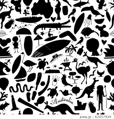 Australian life, nature and animals. Seamless 62057939