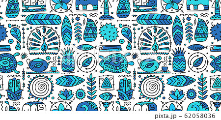 Sri Lanka art travel, tribal seamless pattern for Sri Lanka art travel, tribal seamless pattern for 62058036