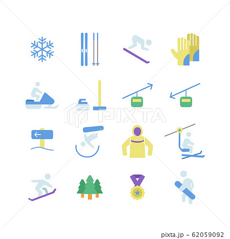 WINTER SPORTS ICON SET 62059092