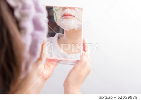 【美容　フェイスマスク　きゅうり　ミラー】 62059978